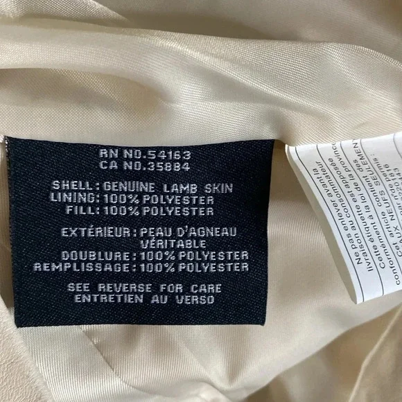 COLE HAAN Women's Jewel Neck Quilted Leather Jacket - Picture 7 of 14